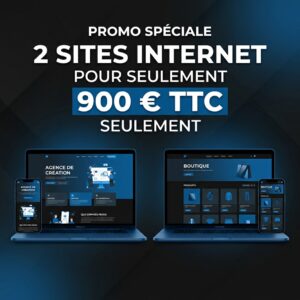 Promo deux sites internet + Hebergement annuel